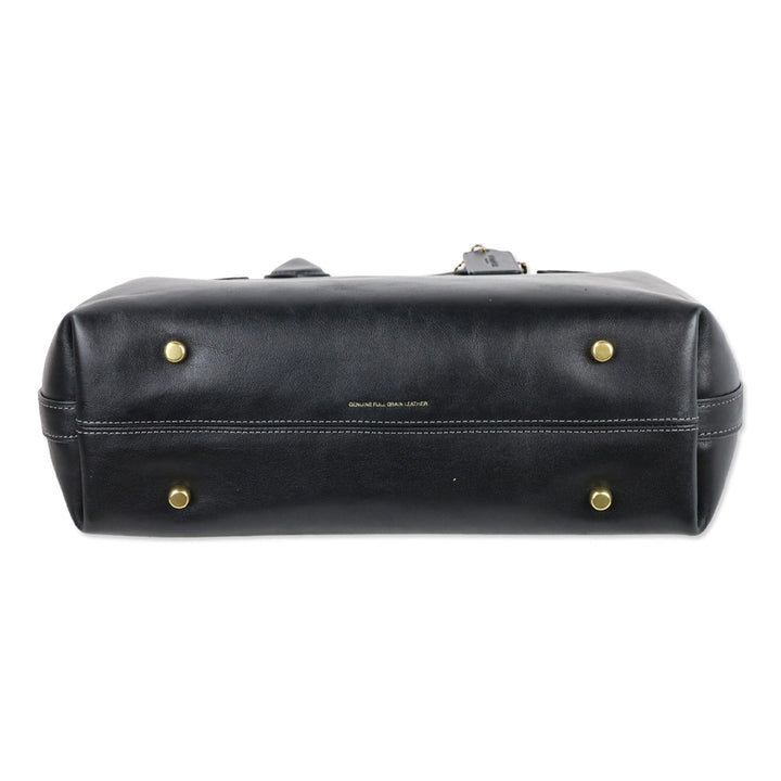 Coach Black Leather Brass Empire Carryall 26