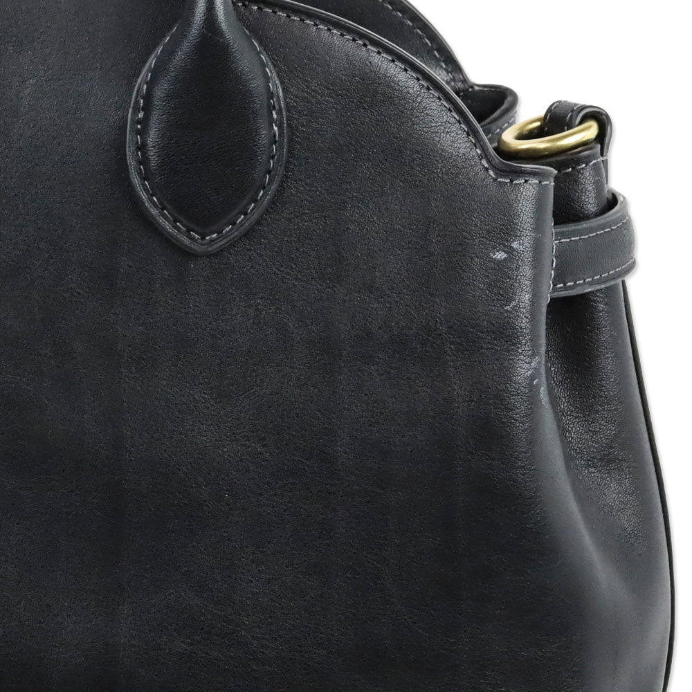 Coach Black Leather Brass Empire Carryall 26