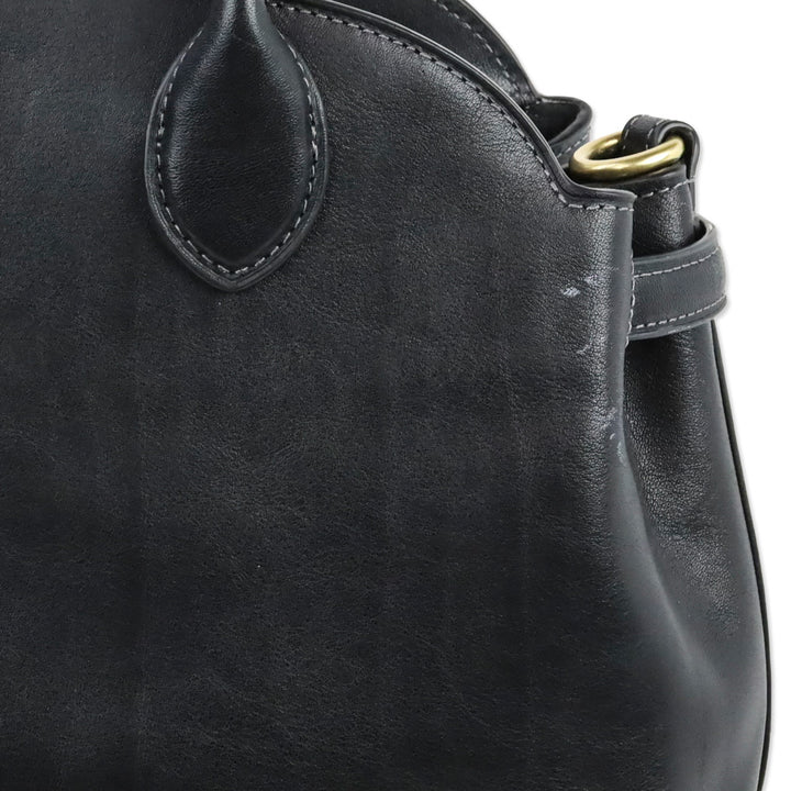 Coach Black Leather Brass Empire Carryall 26