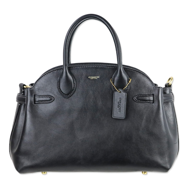 Coach Black Leather Brass Empire Carryall 26