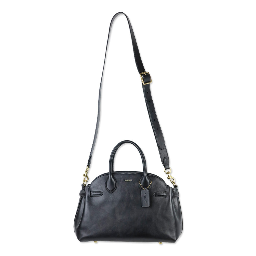 Coach Black Leather Brass Empire Carryall 26