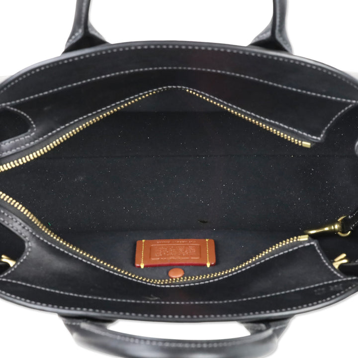 Coach Black Leather Brass Empire Carryall 26
