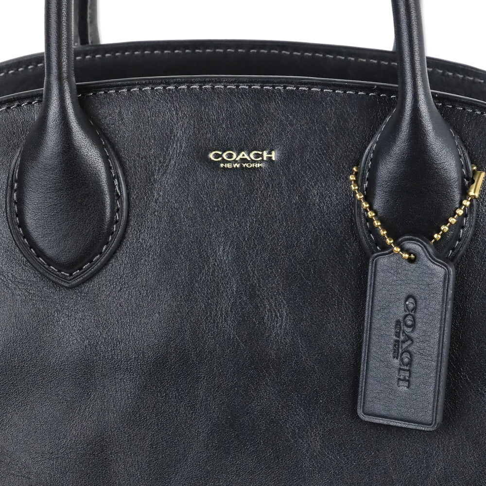 Coach Black Leather Brass Empire Carryall 26