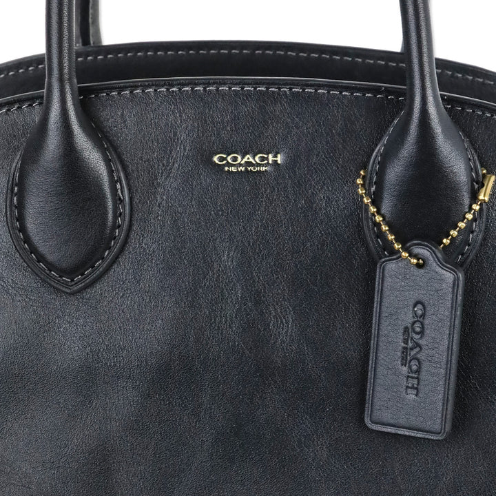 Coach Black Leather Brass Empire Carryall 26