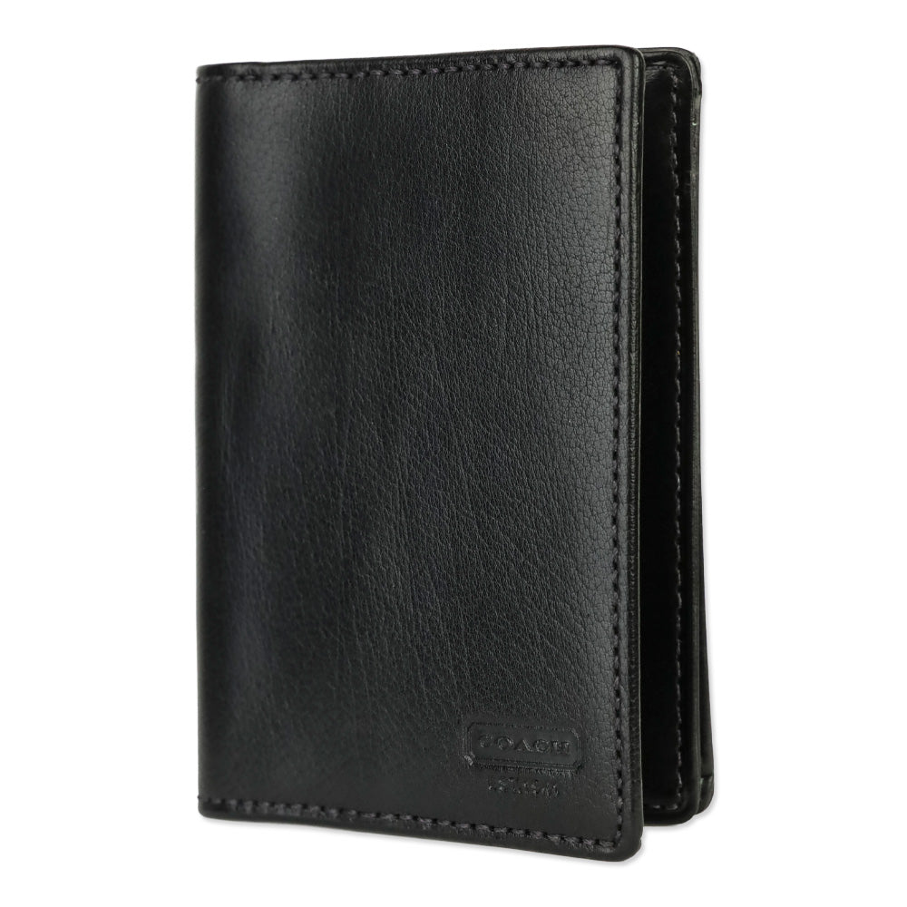 Coach Black Leather Large Card Case