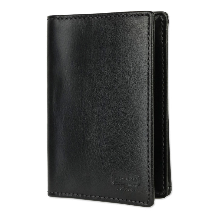 Coach Black Leather Large Card Case