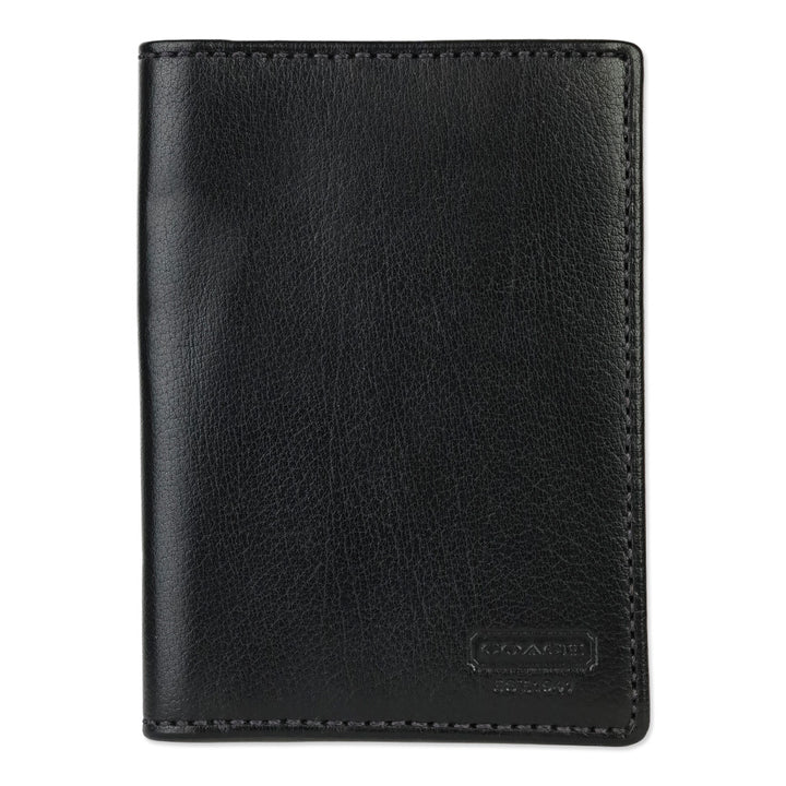 Coach Black Leather Large Card Case