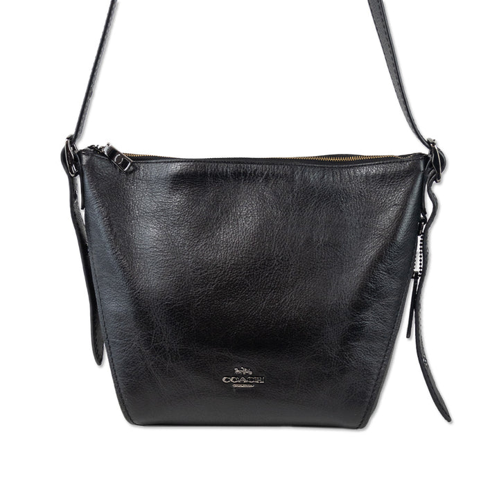 Coach Black Leather Medium Crossbody Bag