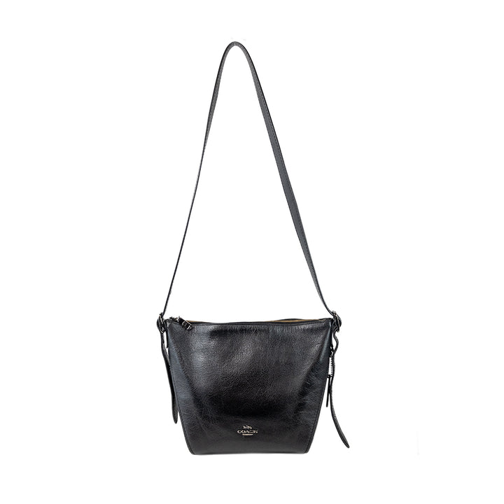 Coach Black Leather Medium Crossbody Bag