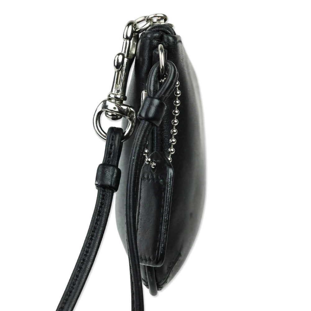 Coach Black Leather Small Wristlet