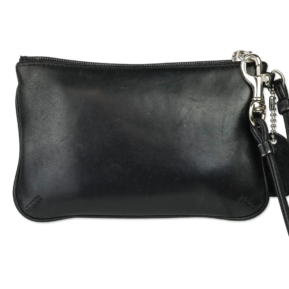 Coach Black Leather Small Wristlet