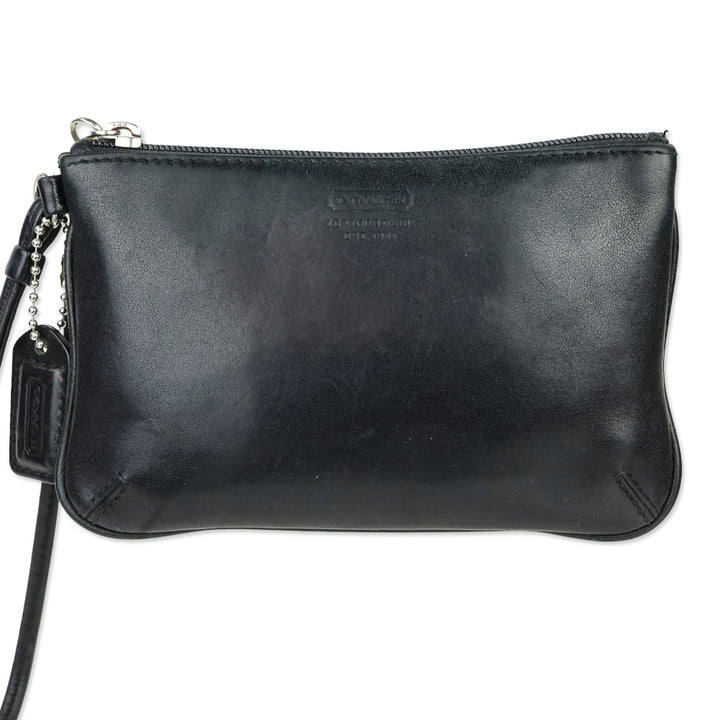 Coach Black Leather Small Wristlet