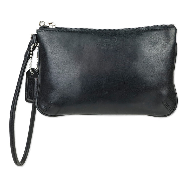Coach Black Leather Small Wristlet
