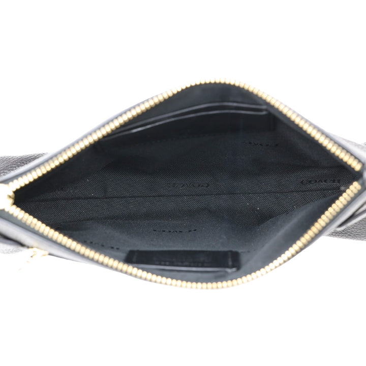 Coach Black Pebble Leather Wristlet