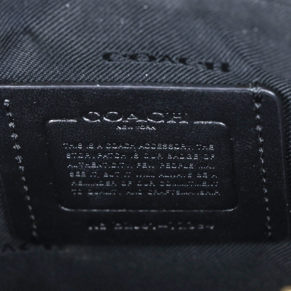 Coach Black Pebble Leather Wristlet