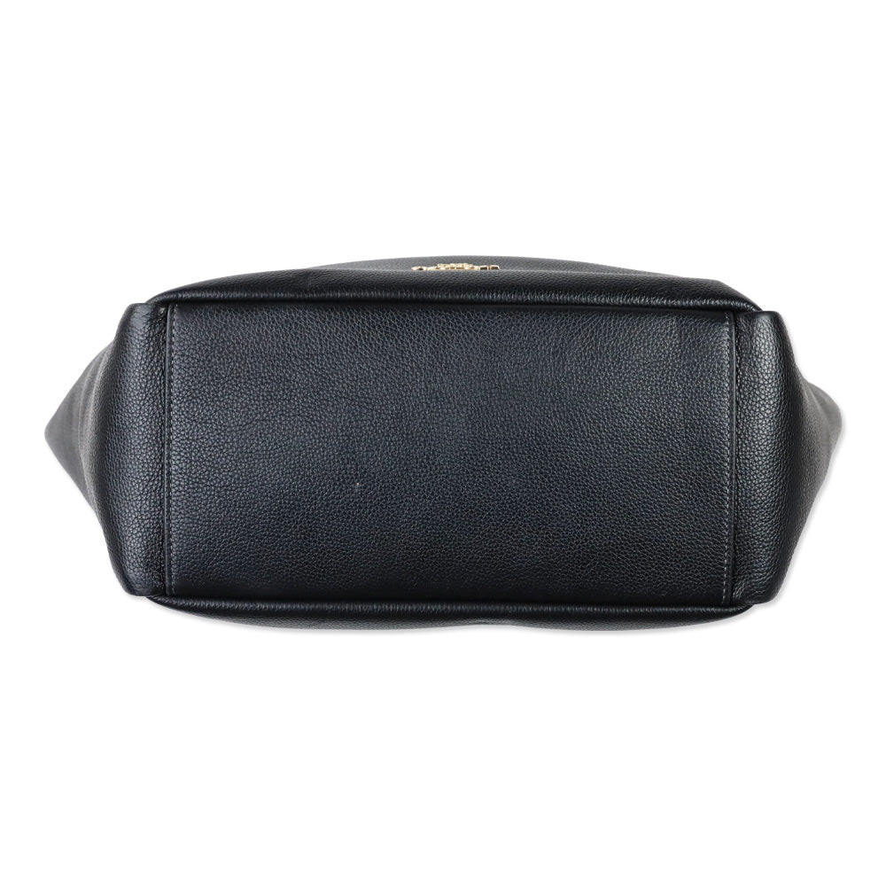 Coach Black Pebbled Leather Hadley Tote Bag