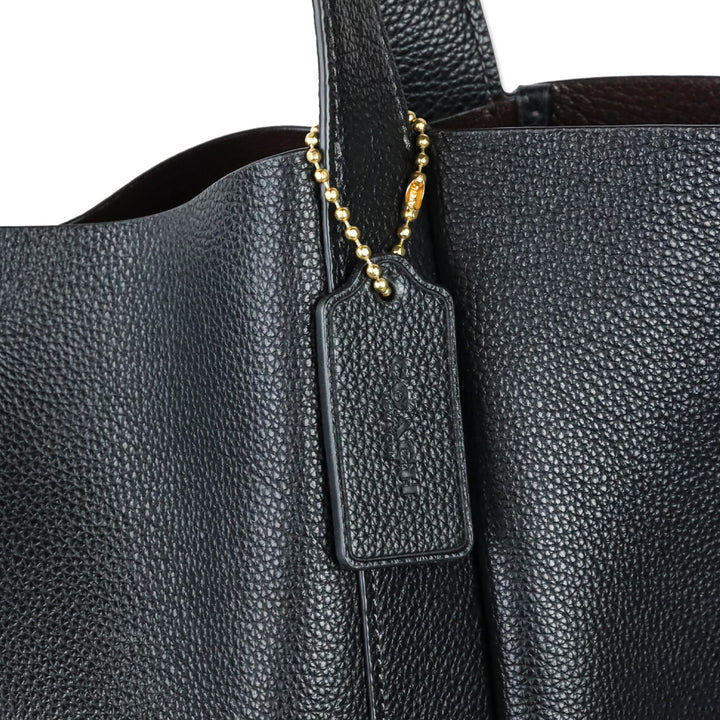Coach Black Pebbled Leather Hadley Tote Bag