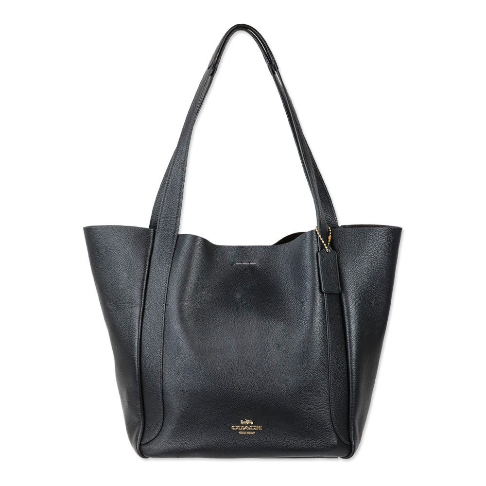 Coach Black Pebbled Leather Hadley Tote Bag – DBLTKE