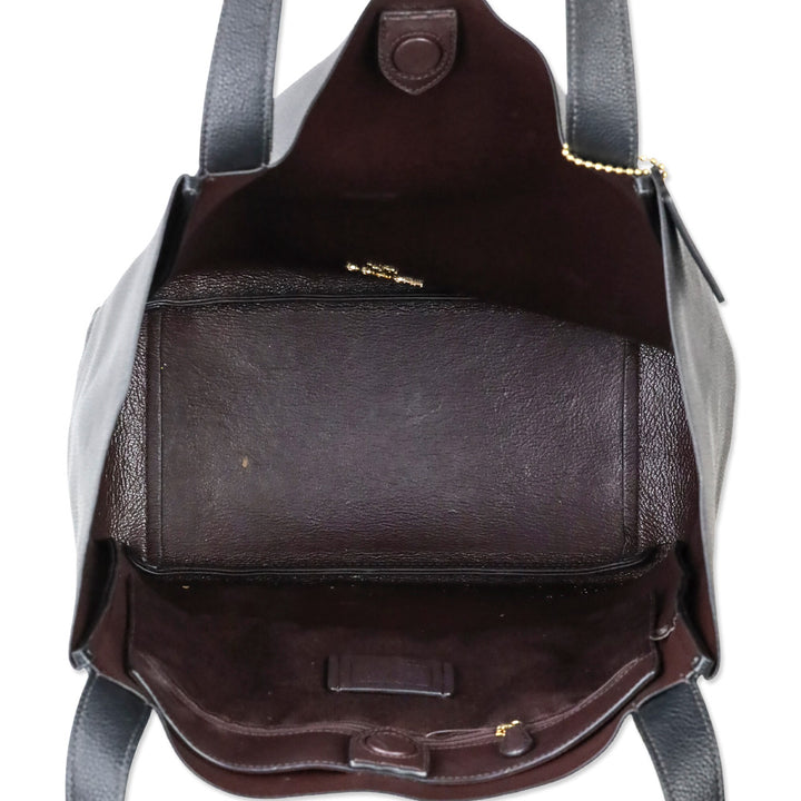 Coach Black Pebbled Leather Hadley Tote Bag