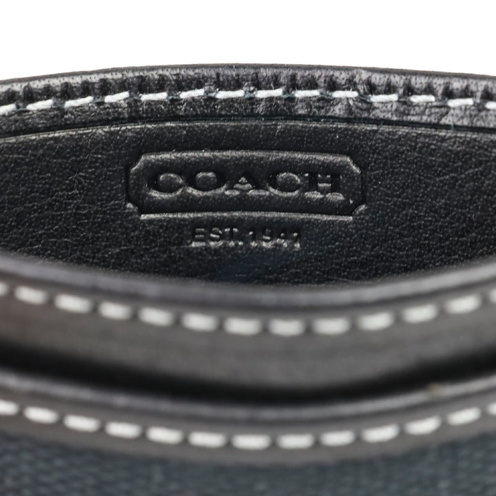 Coach Black/Black Signature Canvas Leather Slim Card Case