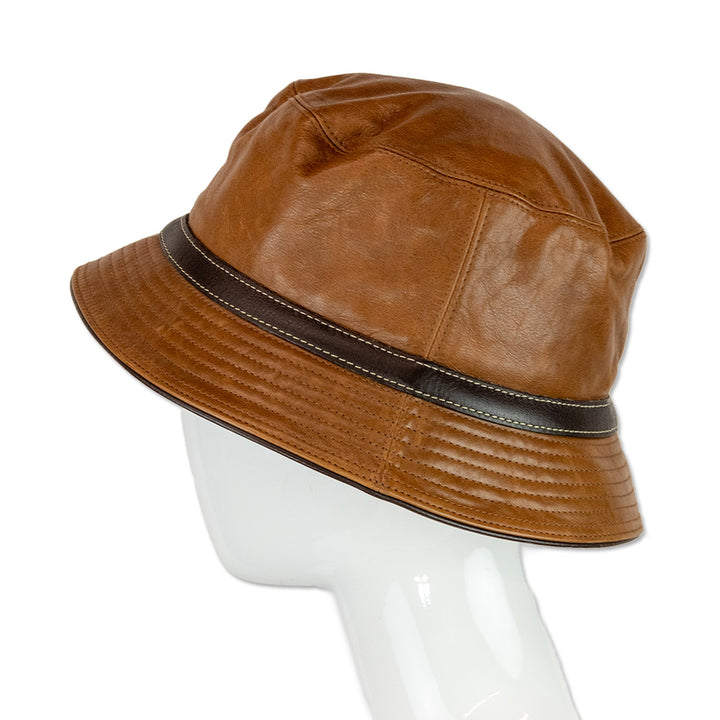 Coach Soho Brown Leather Bucket Hat