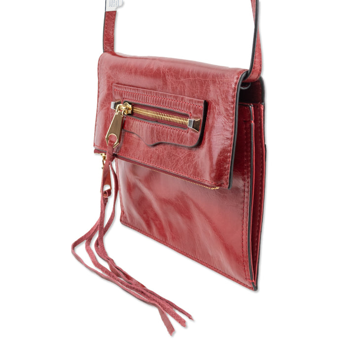 Rebecca Minkoff Red Textured Leather Crossbody