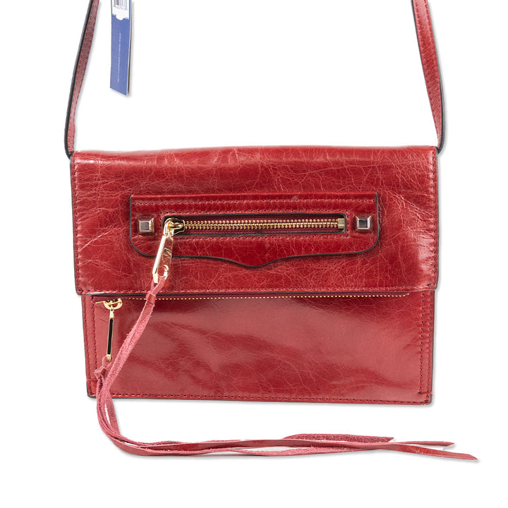 Rebecca Minkoff Red Textured Leather Crossbody