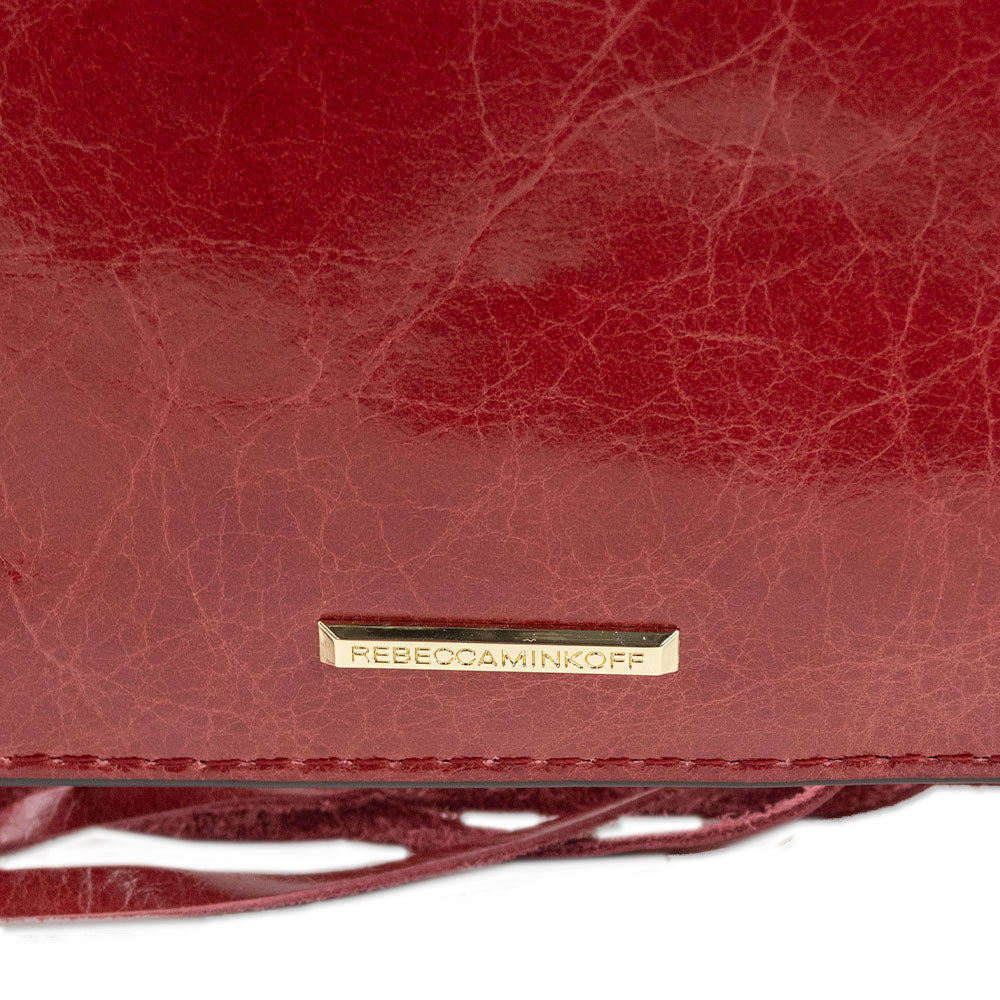 Rebecca Minkoff Red Textured Leather Crossbody