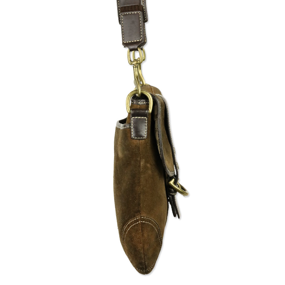 Coach Brown Suede Retro Soho Convertible Crossbody