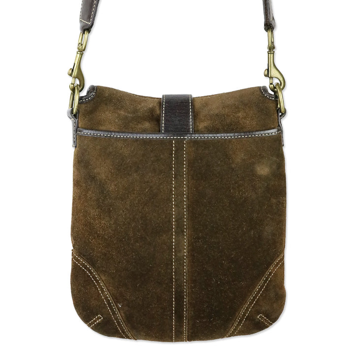 Coach Brown Suede Retro Soho Convertible Crossbody
