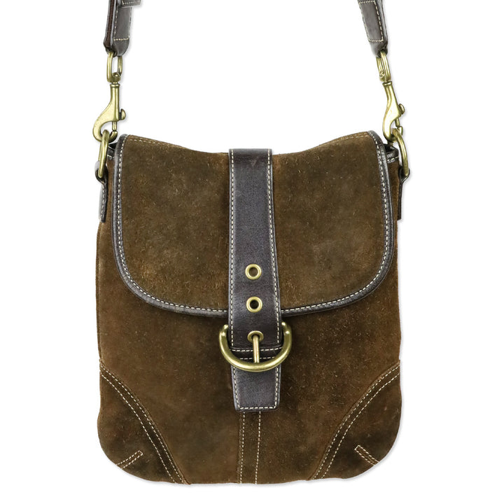 Coach Brown Suede Retro Soho Convertible Crossbody