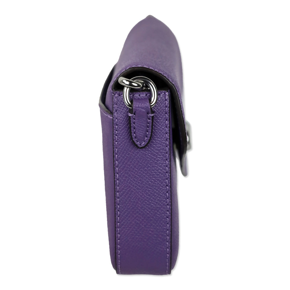 Coach C8439 Light Violet Crossgrain Leather Wyn Crossbody Bag
