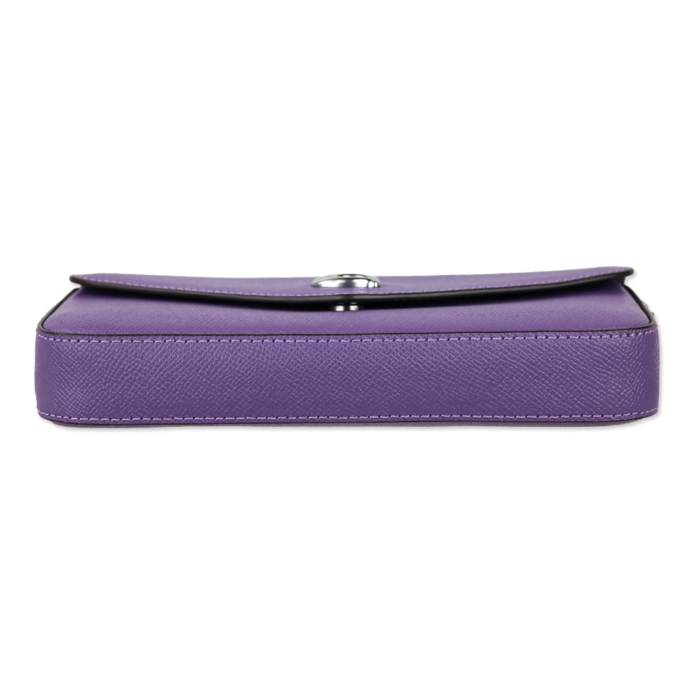 Coach C8439 Light Violet Crossgrain Leather Wyn Crossbody Bag