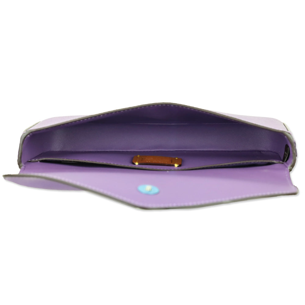 Coach C8439 Light Violet Crossgrain Leather Wyn Crossbody Bag