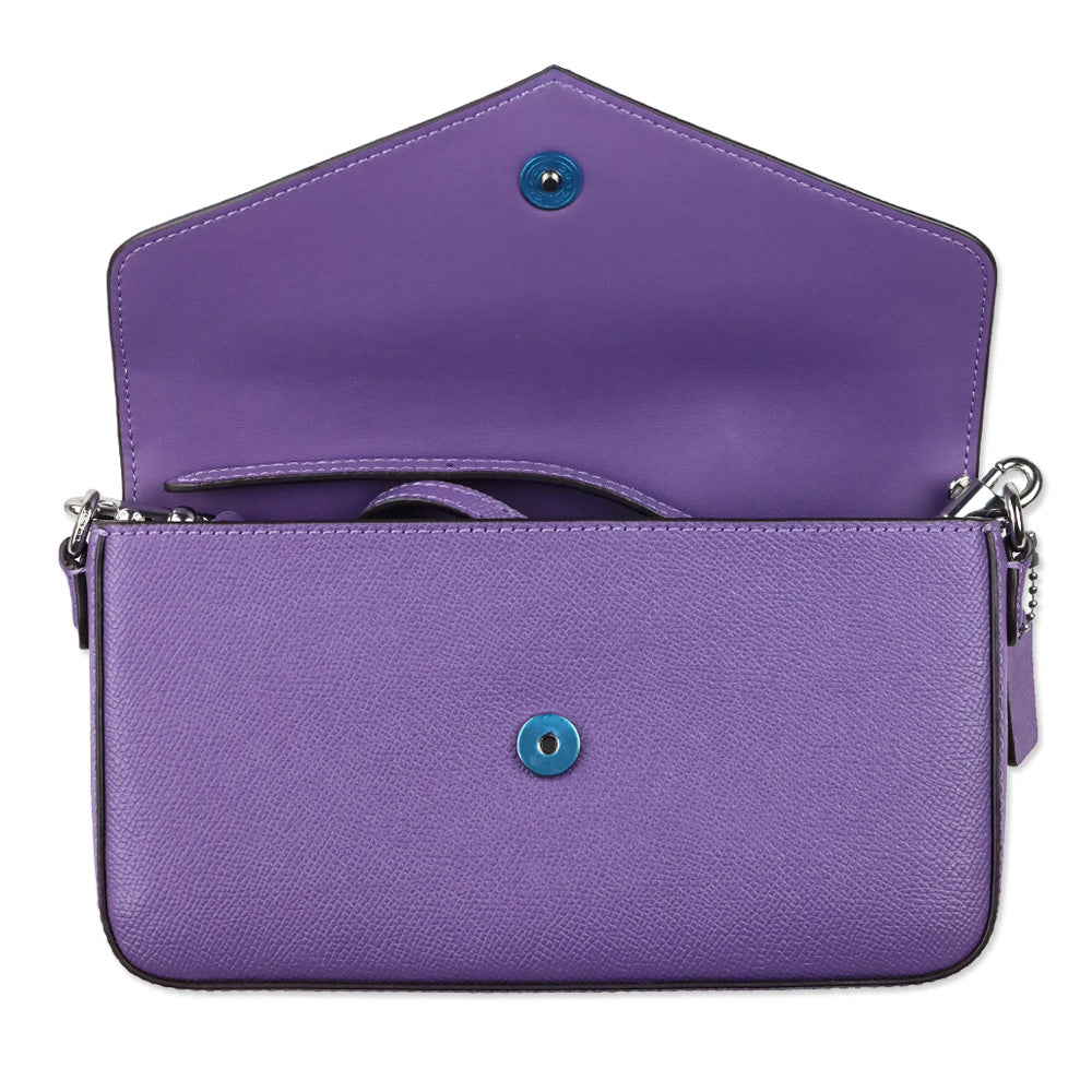 Coach C8439 Light Violet Crossgrain Leather Wyn Crossbody Bag
