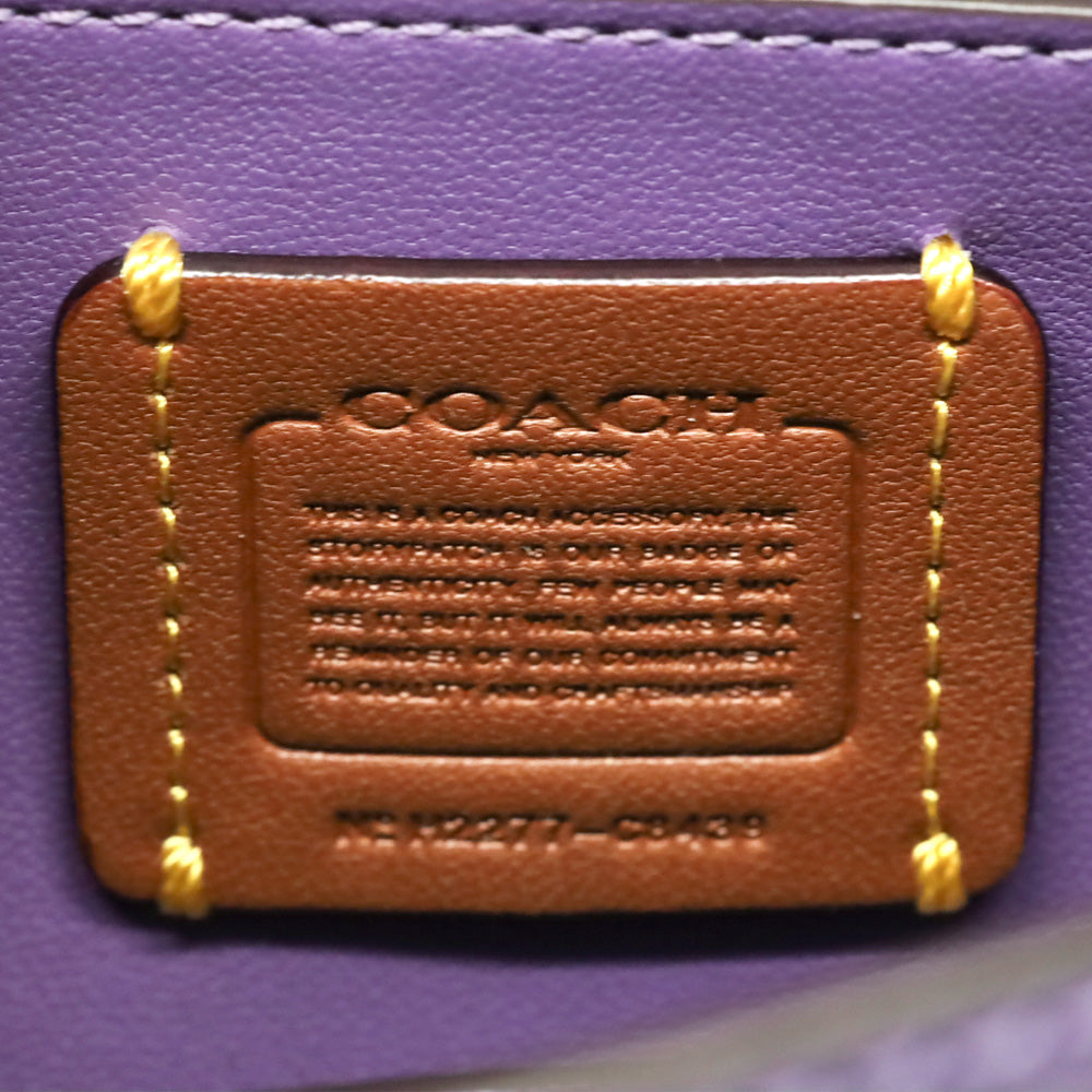 Coach C8439 Light Violet Crossgrain Leather Wyn Crossbody Bag