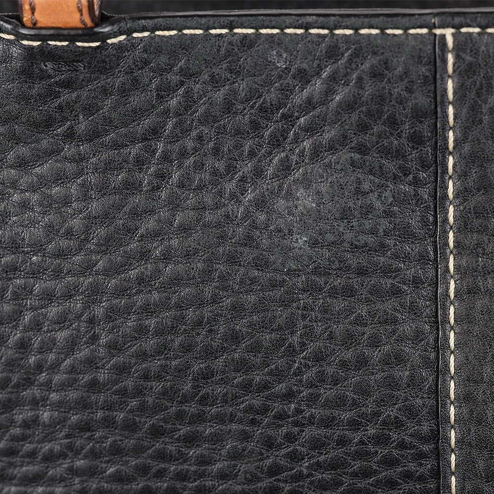 Coach Chelsea F10892 Pebbled Black Tan Leather Tote Bag
