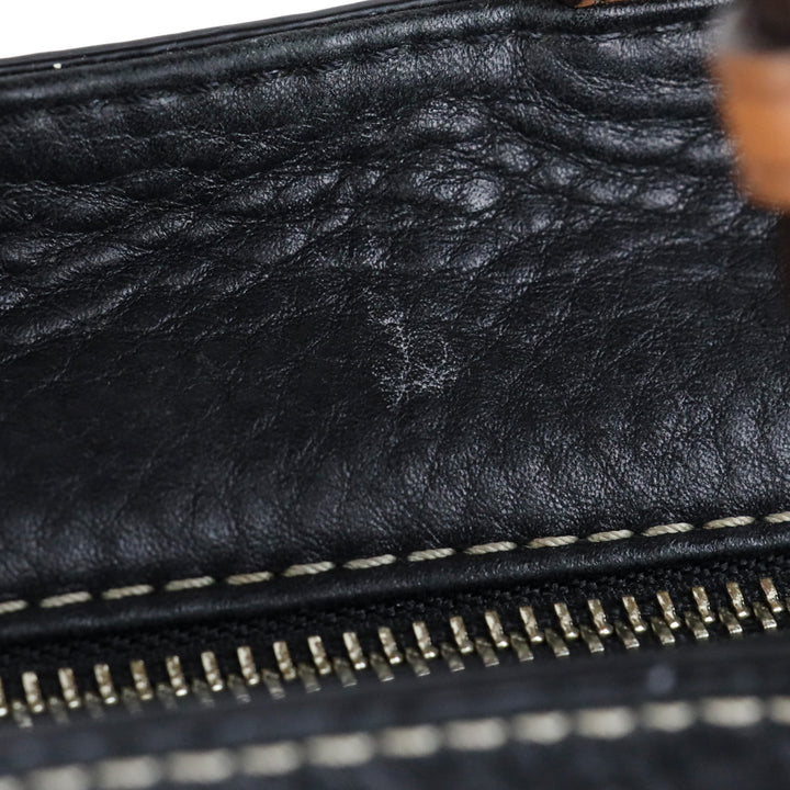 Coach Chelsea F10892 Pebbled Black Tan Leather Tote Bag