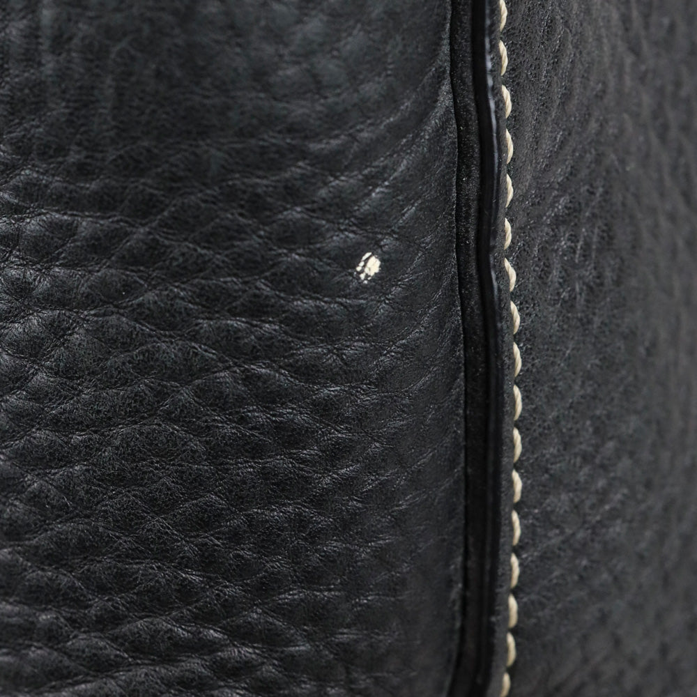 Coach Chelsea F10892 Pebbled Black Tan Leather Tote Bag