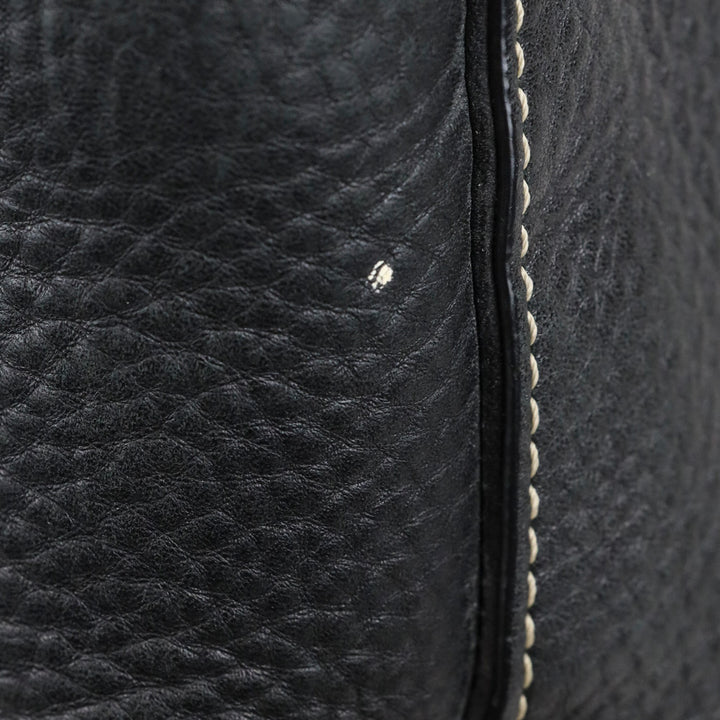 Coach Chelsea F10892 Pebbled Black Tan Leather Tote Bag