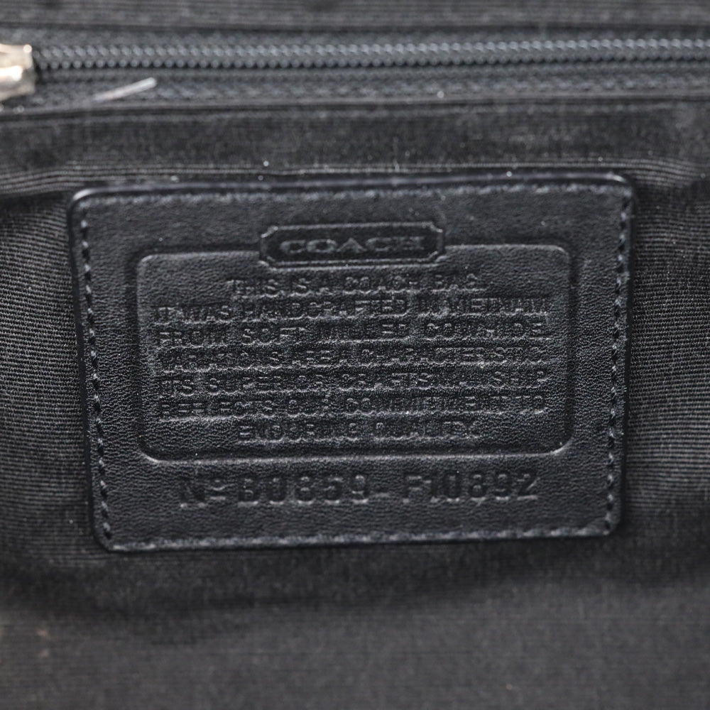Coach Chelsea F10892 Pebbled Black Tan Leather Tote Bag