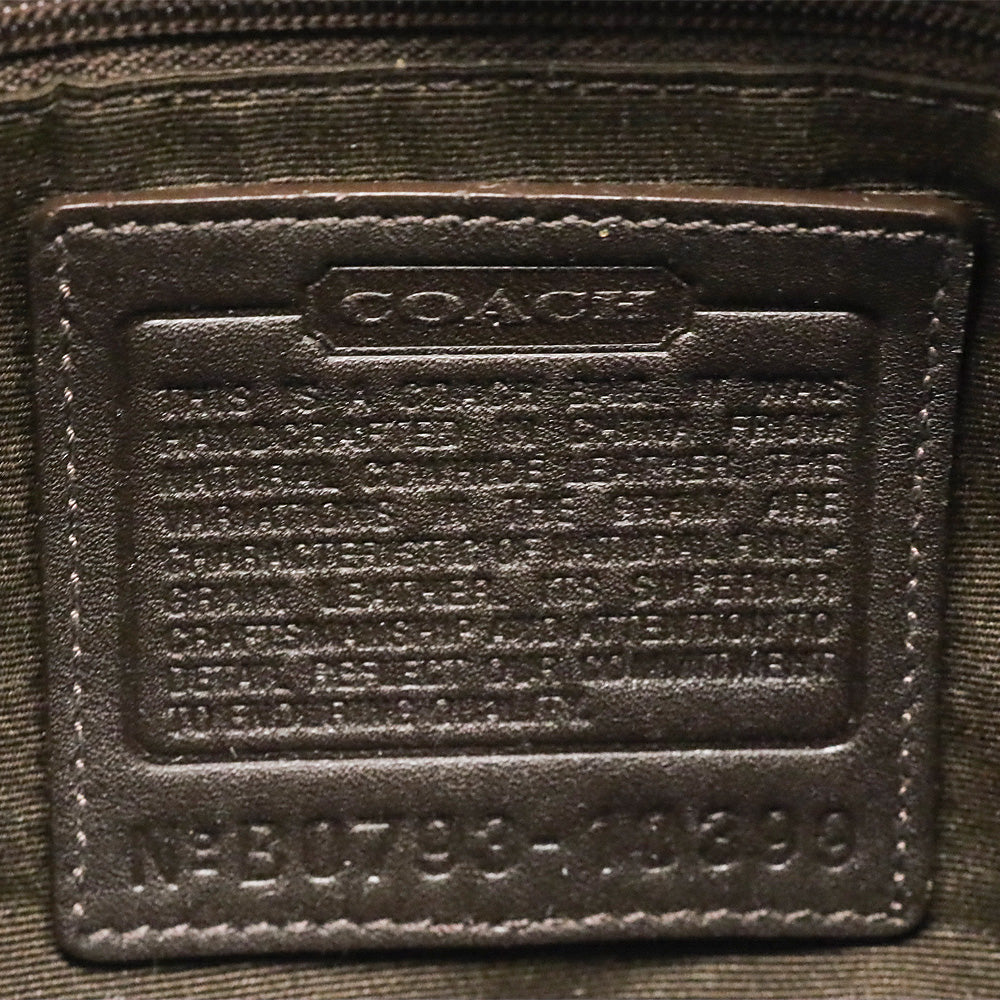 Coach Brown Laced Leather Whipstitch Tassel Hobo Bag