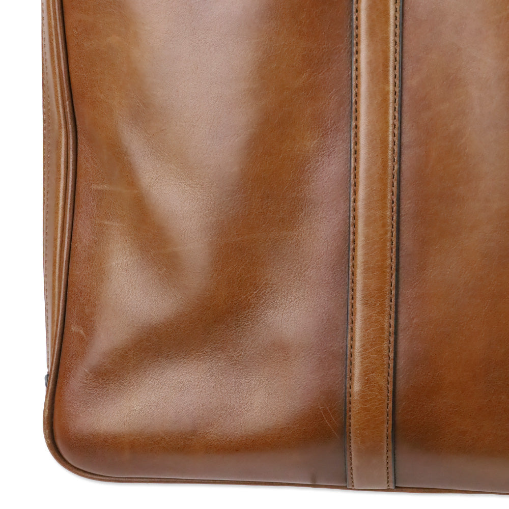 Coach Cognac Leather Metropolitan Slim Brief