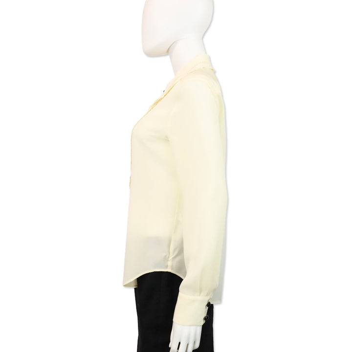Coach Cream Ruffle Detail Shirt
