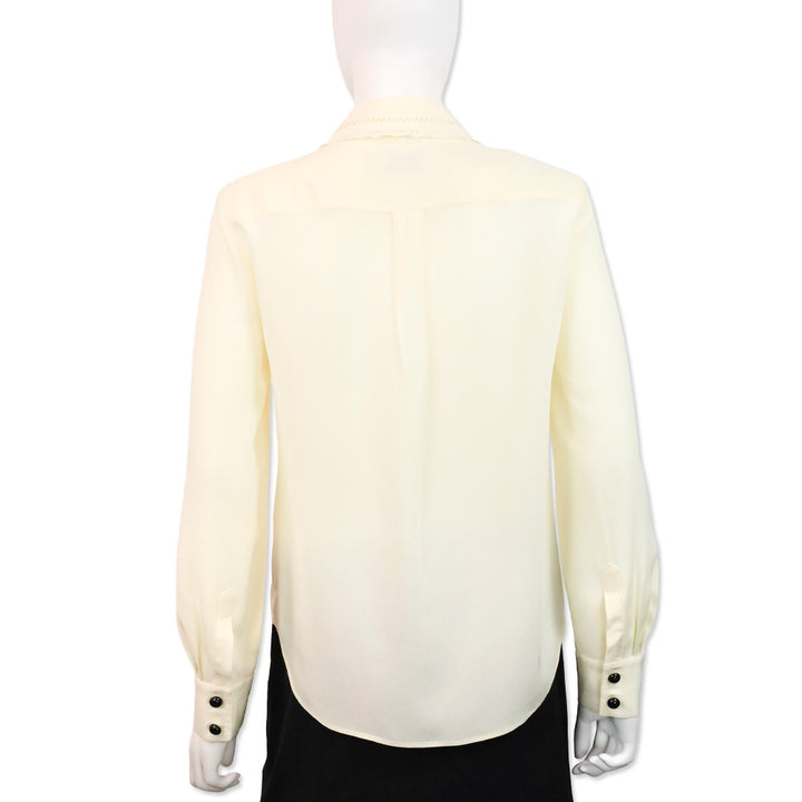Coach Cream Ruffle Detail Shirt