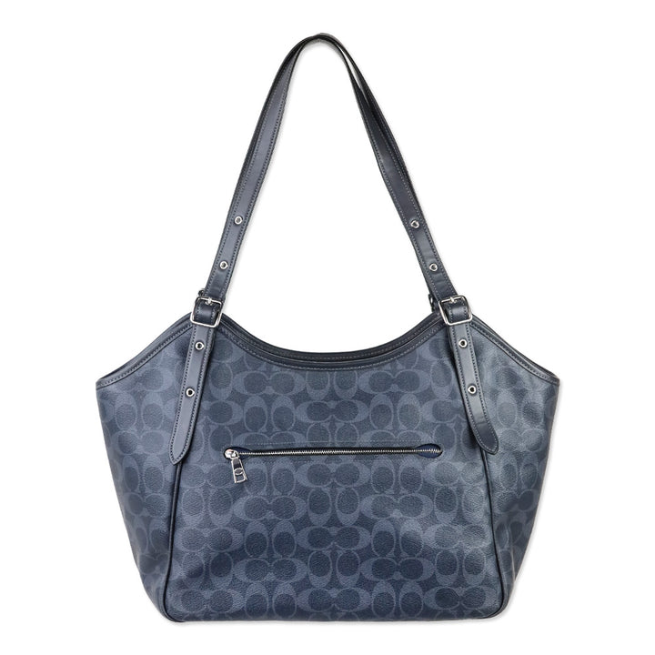 Coach Denim Blue Signature Meadow Shoulder Bag