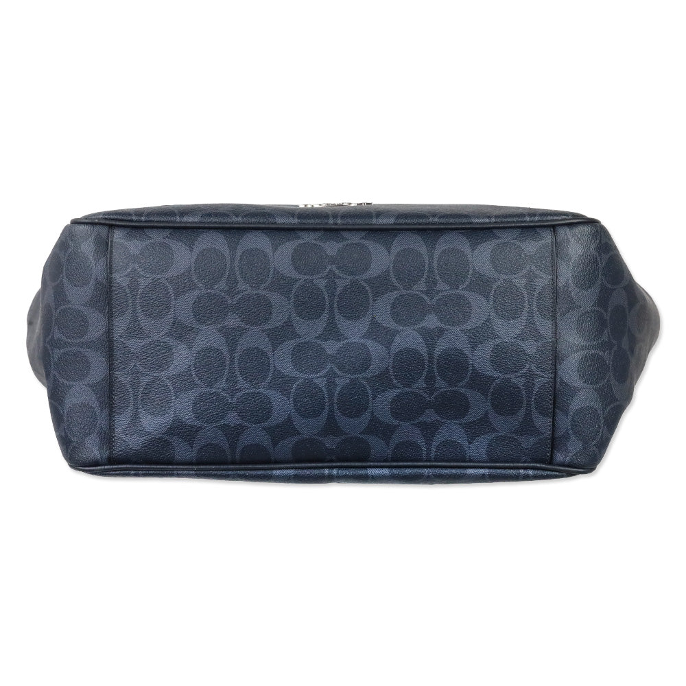 Coach Denim Blue Signature Meadow Shoulder Bag