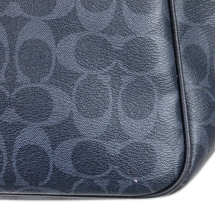 Coach Denim Blue Signature Meadow Shoulder Bag