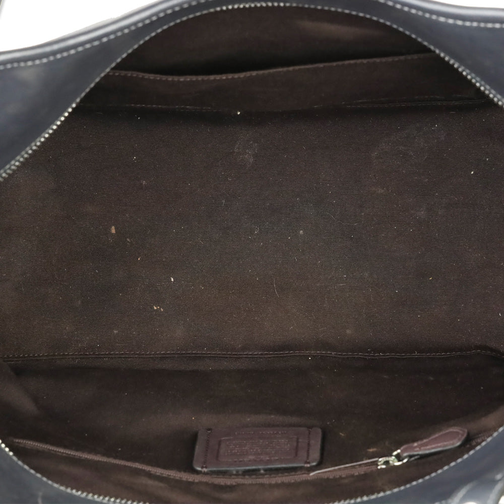 Coach Denim Blue Signature Meadow Shoulder Bag