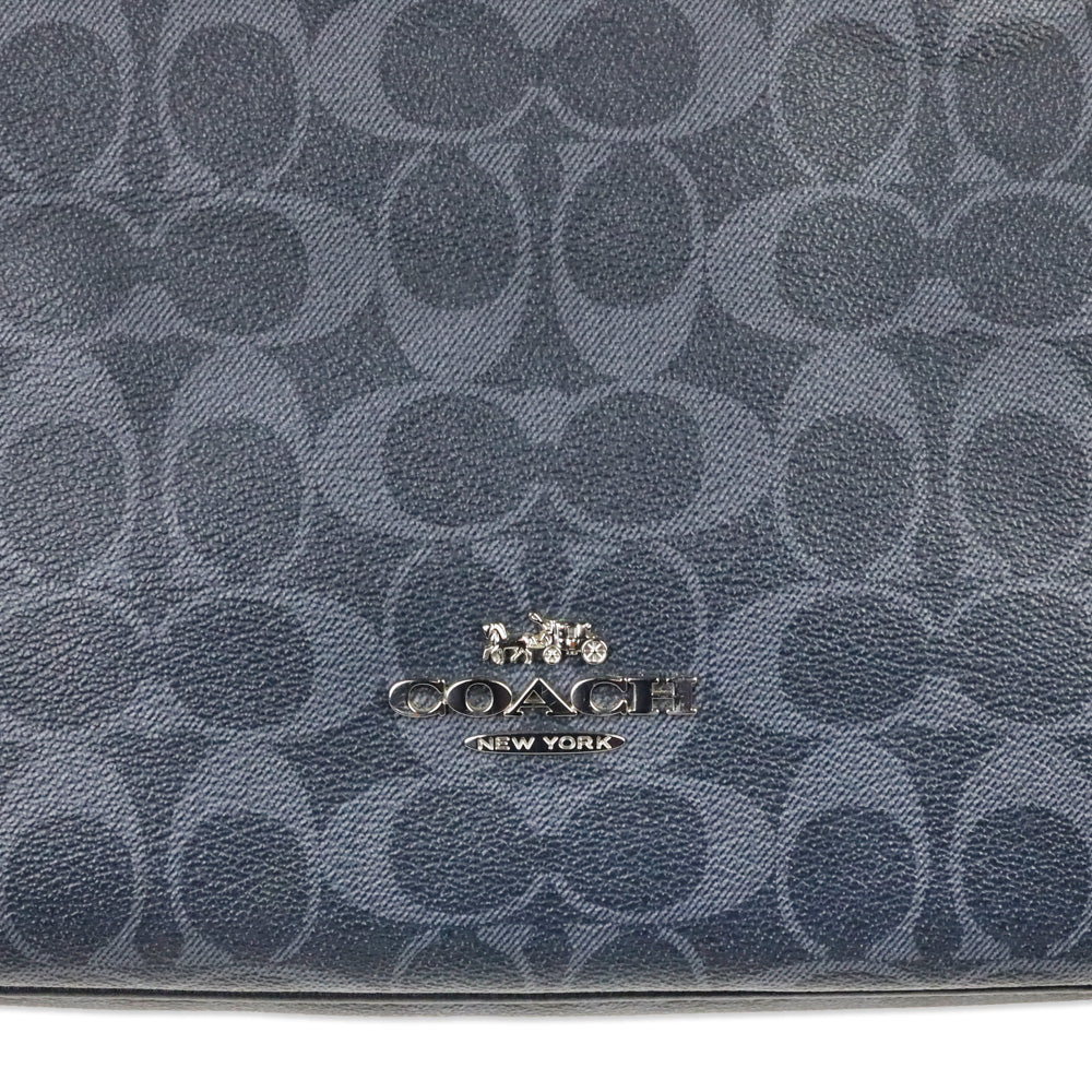 Coach Denim Blue Signature Meadow Shoulder Bag